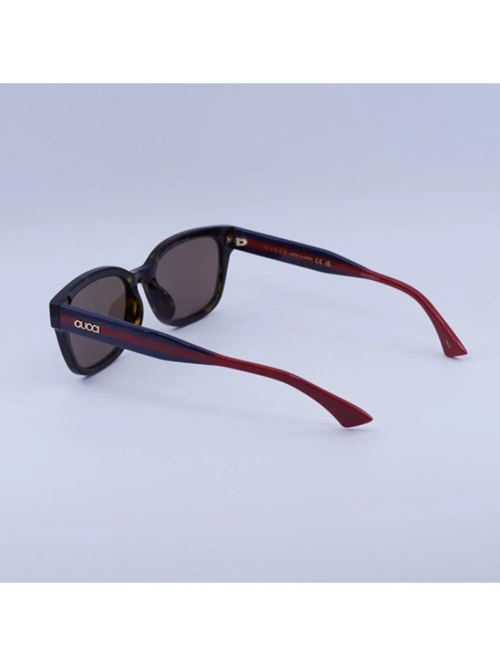 Gucci GG1872SK 002 Sunglasses Dark Havana/Blue/Red Square Frames